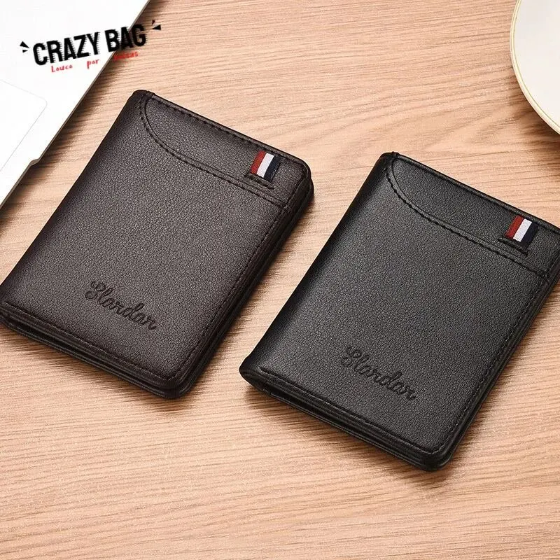 

[Сумасшедшая сумка] Ультратонкий мужской кошелек с вертикальной маленькой визитницей