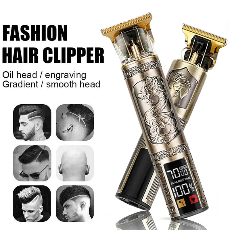 

2026 New Arrival！Rechargeable Vintage T9 Cordless Hair Cutting Machine Electric Shaver For Man Hair Clipper Barber Beard Trimmer