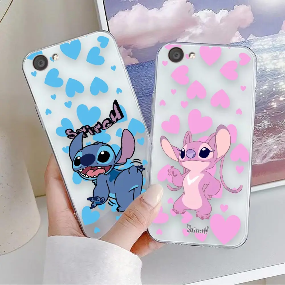 Clear Phone Case For VIVO Y32 Y33S Y50 Y51S Y52S Y53S Y55S Y66 Y77 Y95 Y97 V20 V21 5G 4G Case Shell Lilo & Stitch Cartoon Anime