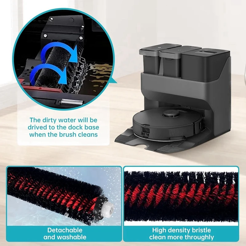 B58B-Hochgeschwindigkeits-Reinigungsbürste und Basisstation, Filterwaschbecken für Roborock S8 Pro Ultra Roboter-Staubsauger-Zubehör