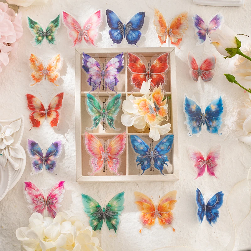 

120Pcs Colorful Butterfly Theme Pet Decoration Set - Perfect for Weddings, Valentine's Day, and Party Decorations, Featuring 3D Realistic Design, Vibrant Wings, and Easy to Hang, Perfect for Quick Photos.