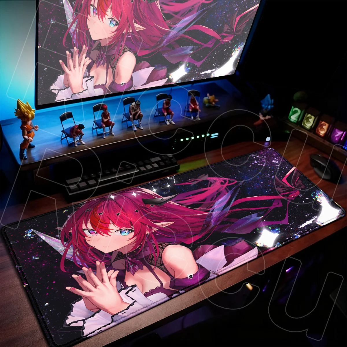 E-sports Gamer Keyboard Desk Rug Large Laptop Keyboard Mat Hololive Kawaii Girl Irys Anime Mousepad