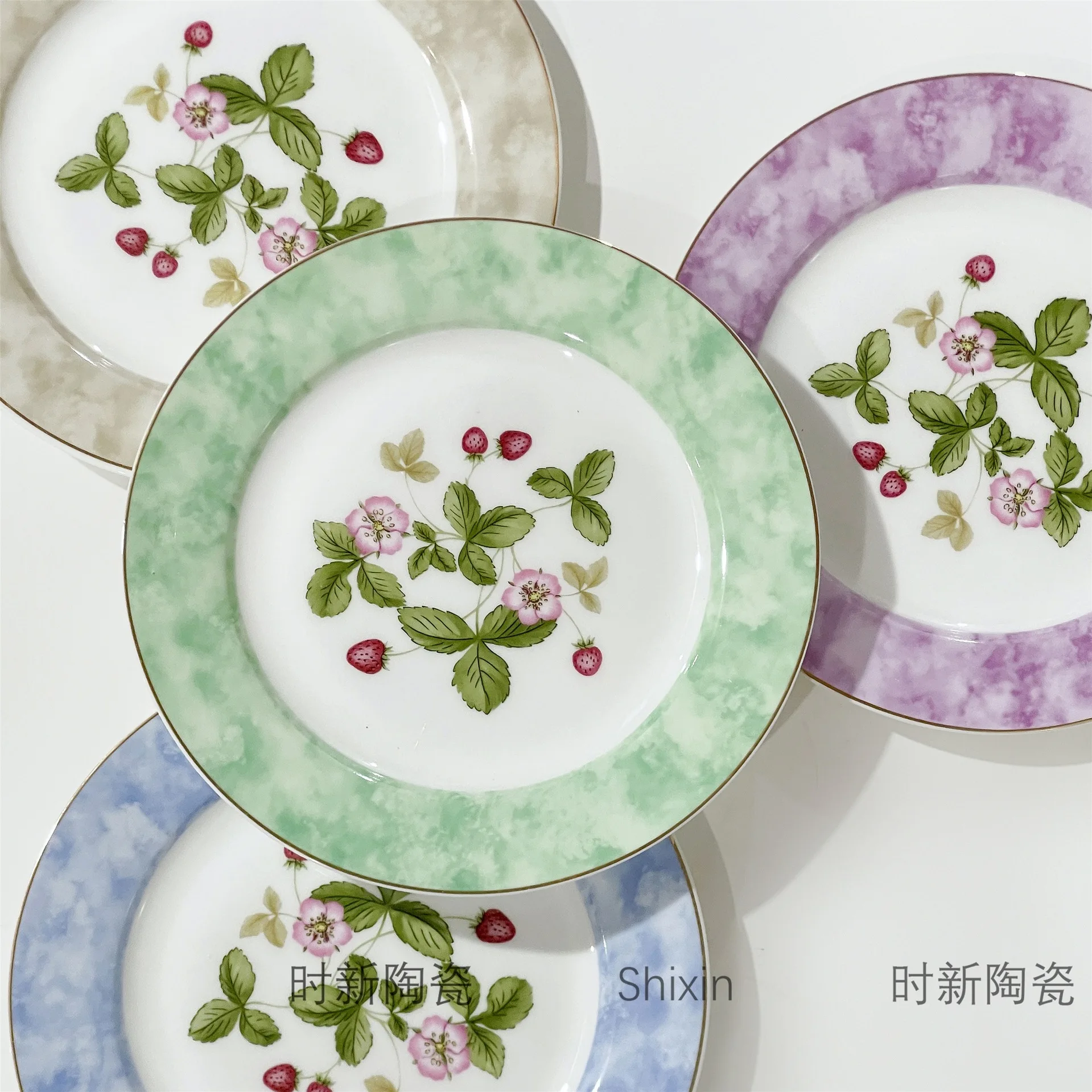 

Новая керамическая обеденная тарелка, тарелка для западной еды, 20 см (8 дюймов), европейская тарелка из костяного фарфора с рисунком, посуда, десертная тарелка