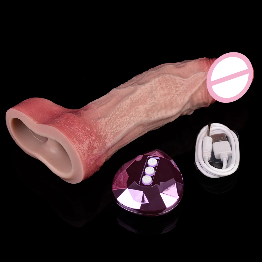 LEZEE واقعية القضيب كم تهتز دسار غمد متعة محسن القضيب المكبر سيليكون ديك موسع الجنس لعب للرجال #4