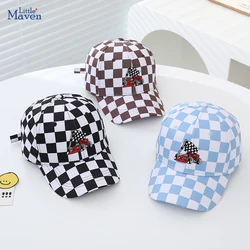 School Boy Baseball Hats Embroidered Cartoon Race Car Children Outdoor Summer Kids Caps for 2-8Years Baby Sports Hats Cotton