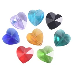 10 stücke 14mm Herz Form Facettierte Kristall Glas Lose Handwerk Perlen für Schmuck, Die DIY Handwerk