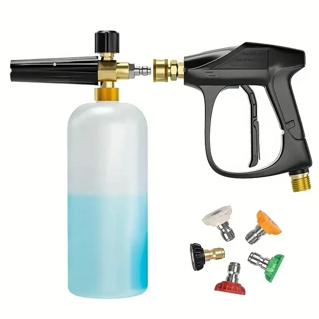 3000 PSI Hochdruck-Reinigungswasserpistole – M22-14-Schlauchschnittstelle und 1/4 Zoll Schnellanschluss für Auto, Terrasse, Garten – Detail 6