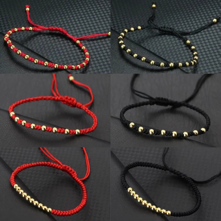 Noter Hand Woven Rope Bracelet Unisex Classic Chinese Knot Lucky Cord Adjustable Black Red Team Building Cheerleader Accessories