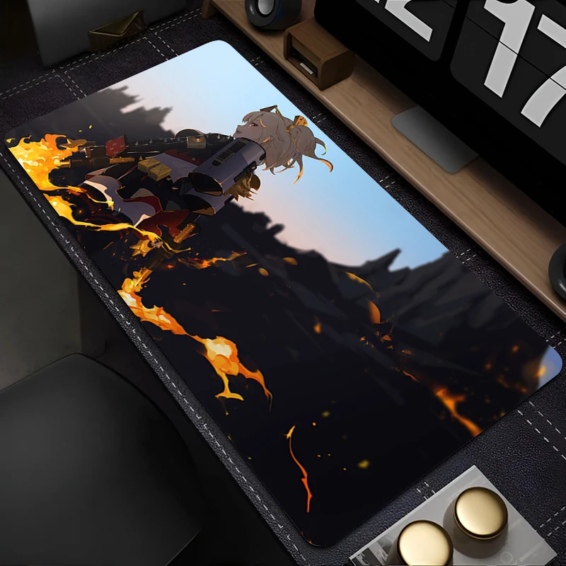 Alfombrilla de ratón ZZZ Burnice, alfombrilla de teclado HD blanca para ordenador portátil, gabinete de jugador Kawaii, alfombrilla de ratón de escritorio, PC Zenless Zone Zero, alfombrilla de ratón de Chica de Anime
