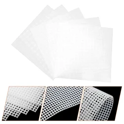 5 Pcs Woven Mesh Sheet for Embroidery Canvas Plastic Embroidery Kits Sewing Pad Grid Making