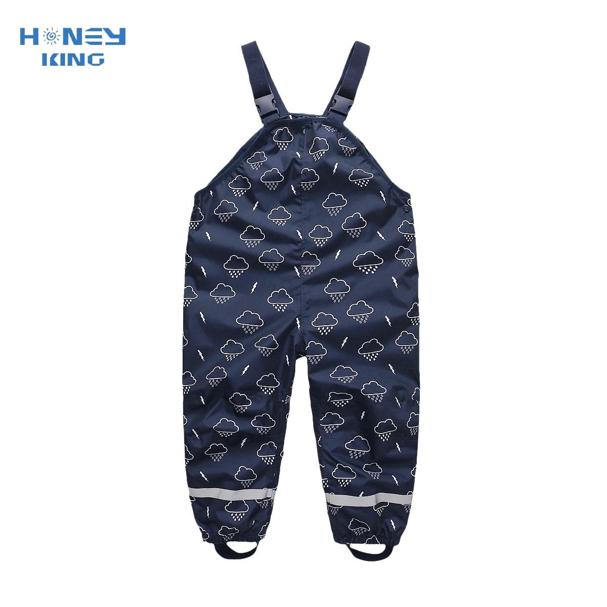 HONEYKING Children Waterproof Rain Pants Baby Jumpsuits Boys Girls Overalls Pants Fashion Kids Overalls Beach Sand Wading Pants