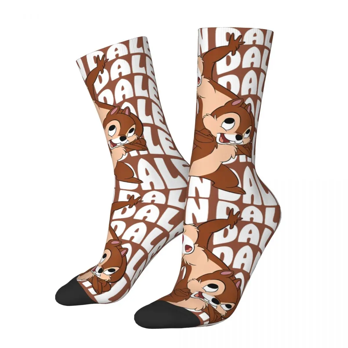 Chip 'N Dale Rescue Rangers Wavy Stacked Socks Men's Women's Polyester Socks Harajuku Spring Summer Autumn Winter Socks Gifts