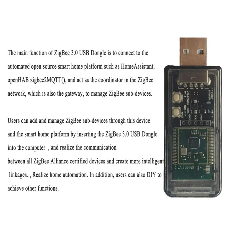 1 Piece Zigbee 3.0 Labs Mini EFR32MG21 Open Source Hub Gateway USB Dongle Chip Module Silicon  ZHA NCP Home Assistant-A27R