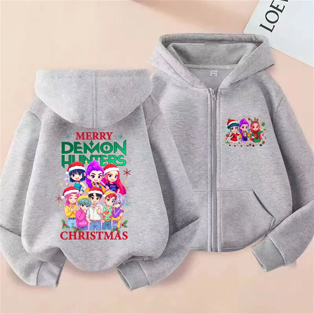 فيلم Kpop شيطان الصيادين ساجا بنين رومي ميرا زوي قلنسوة بسحاب الرجال النساء عيد الميلاد نمط زمم سترة للجنسين هوديس غير رسمية #5