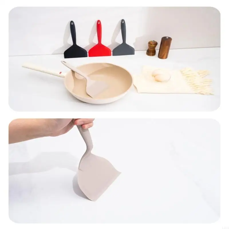 L43A Silicone Spatula For Tamagoyaki With Wide Mouth Design Heat Resistant Nonstick Safe Kitchen Tool For Flipping Pizza
