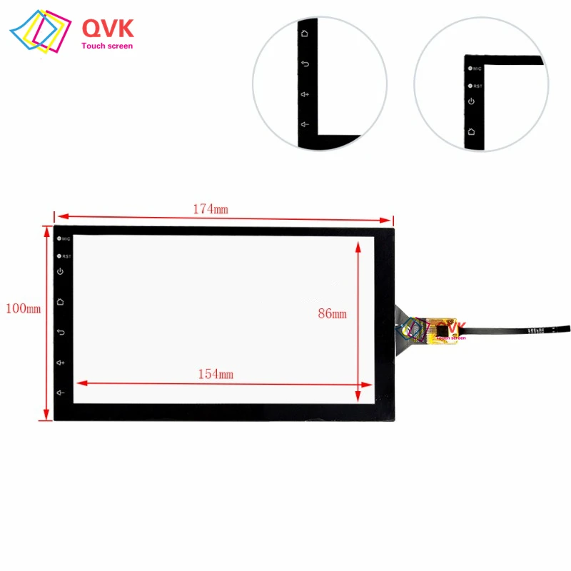 

7 9 10.1 Inch Glass Black For EKIY T7 7/9 Car GPS Navigation Capacitive Touch Screen Digitizer Sensor Exterior Glass Panel