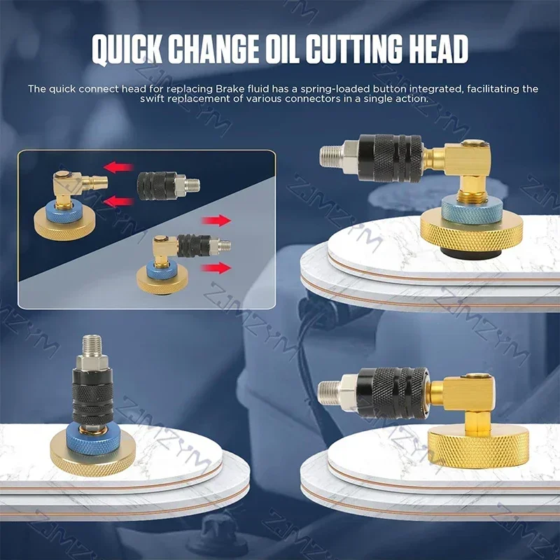1 Set Automobile Brake Oil Exchanger Adapter Tool Kits Pulsating Brake Oil Exchanger Connector Auto Repair Tools