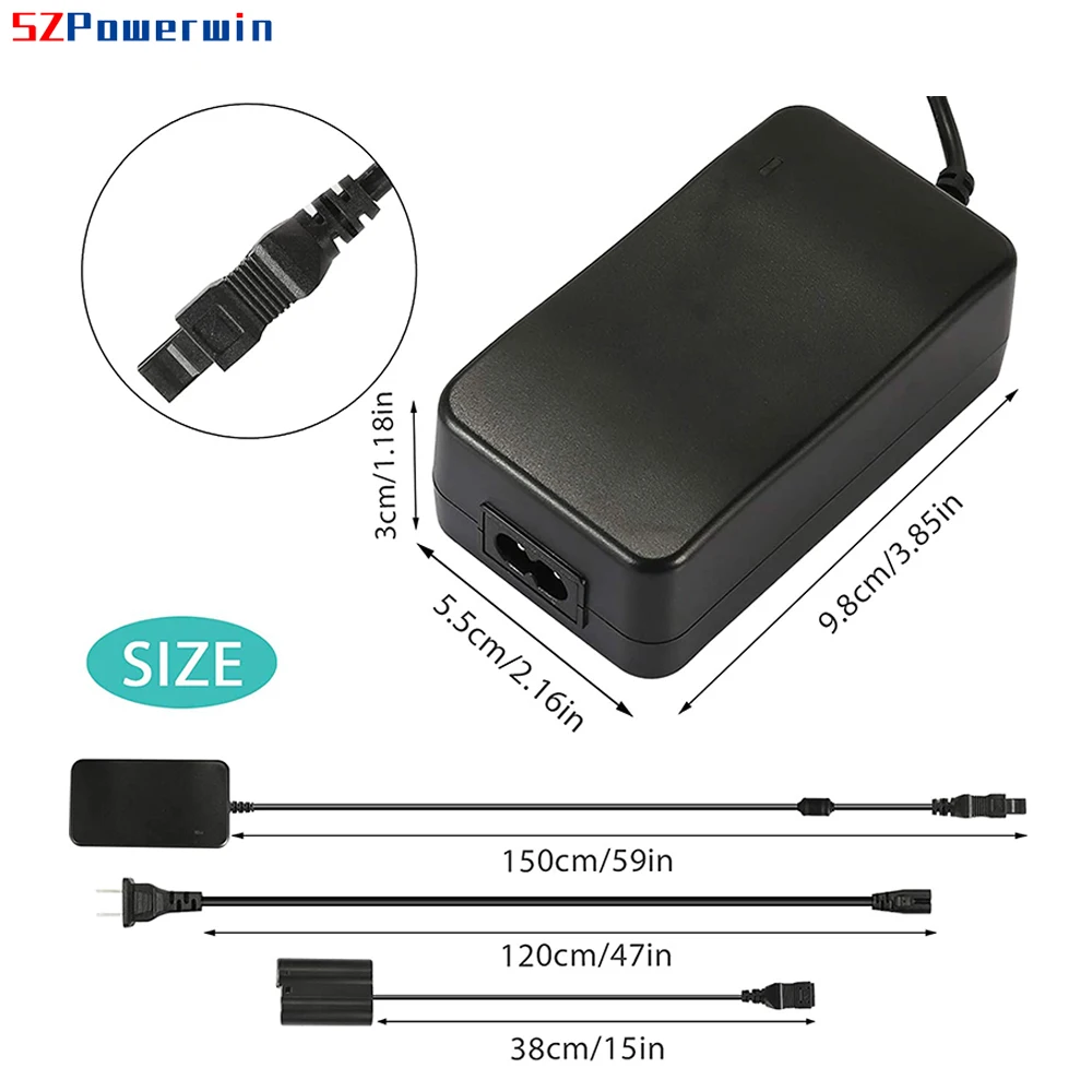 Powerwin EN-EL15 EH-5 EP-5B Camera Adapter EH5 EP5B Dummy Battery AC Power Supply for  Nikon 1 V1 D7200 D850 D810 D750 D610