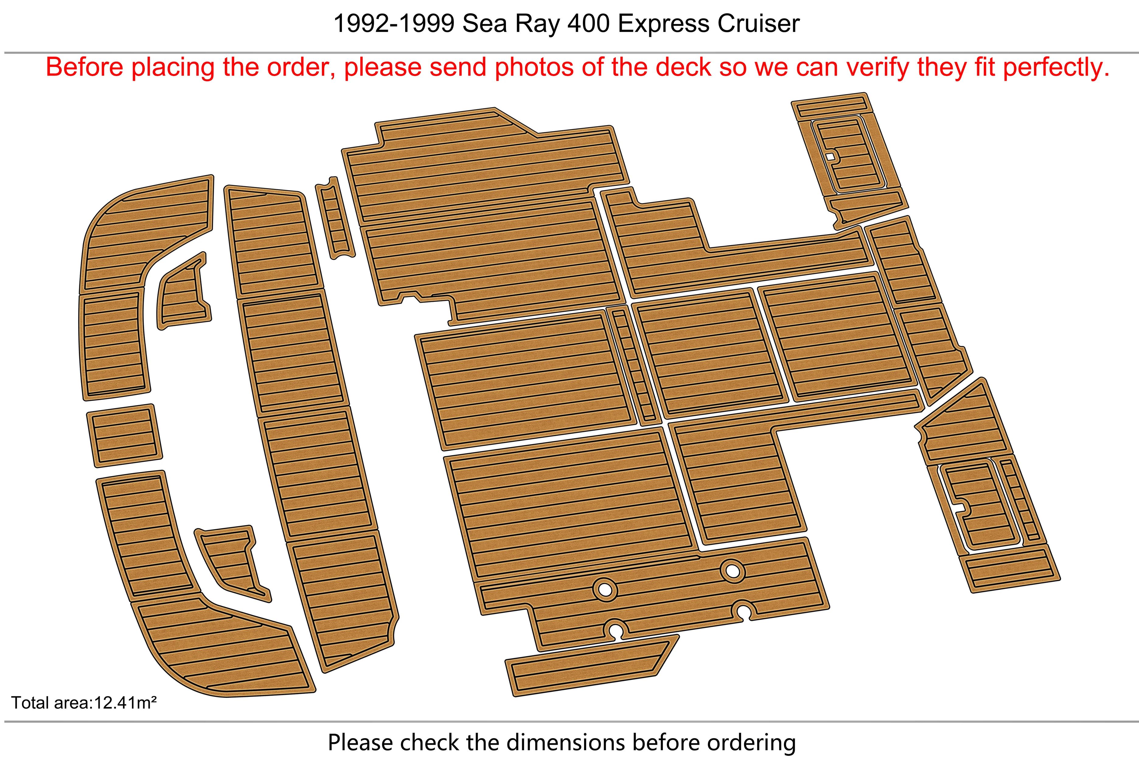 For 1992-1999 Sea Ray 400 Express Cruiser 1/4