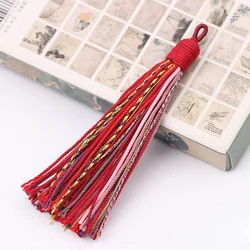 Ethnic Style Colorful Tassels 12cm Handmade Cotton Cord Decorative Tassels Handicrafts Keychain Ornament
