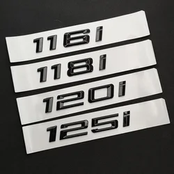 3d ABS Black Logo 114i 116i 118i 125i 130i 135i 140i 120i Emblem Letters Sticker Car Trunk Badge For F20 E87 F21 Accessories