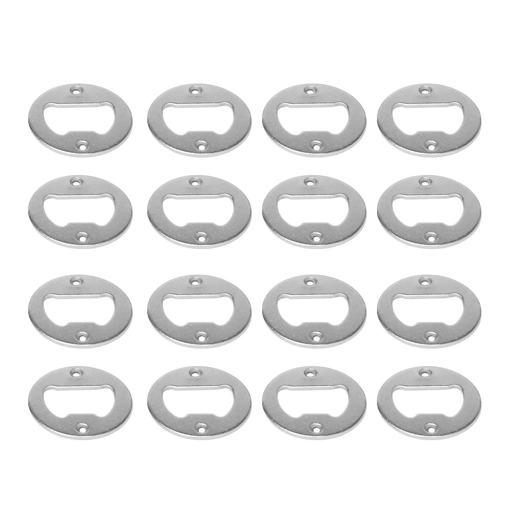 50 Set Bottle Opener Insert Stainless Steel Round DIY Bottle Opener Hardware Kit Hardware Parts Supply with Screws