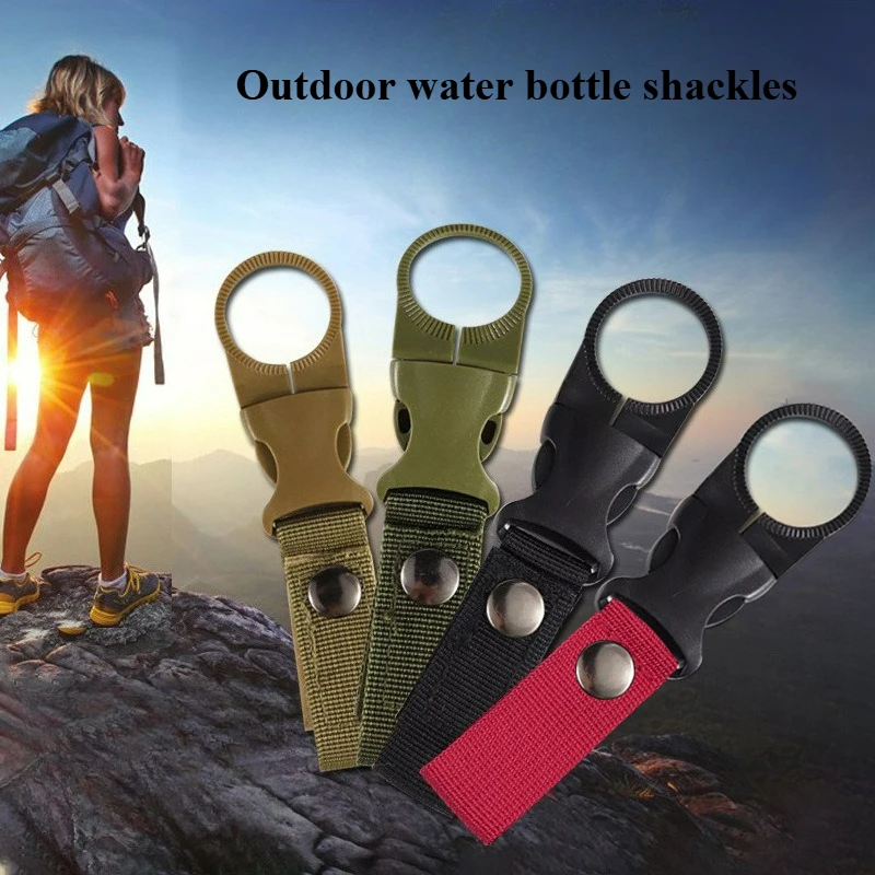 

Outdoor Tactical Nylon Drink Bottle Webbing Multi-function Carabiner Portable Water Bottle Hook Mineral Water Clip Buckle