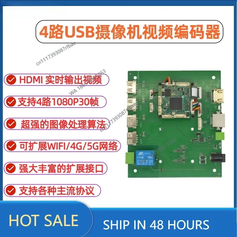 4-Channel UVC video encoder Low latency camera real-time output USB to to CVBS signal