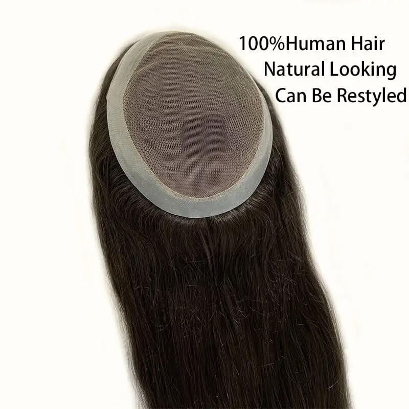 Natural Perucas de Cabelo Humano para Mulheres, Toppers de Cabelo Longo, Personalizado Austrália Swiss Lace e PU Base, Hairpieces Respirável, Frete Grátis