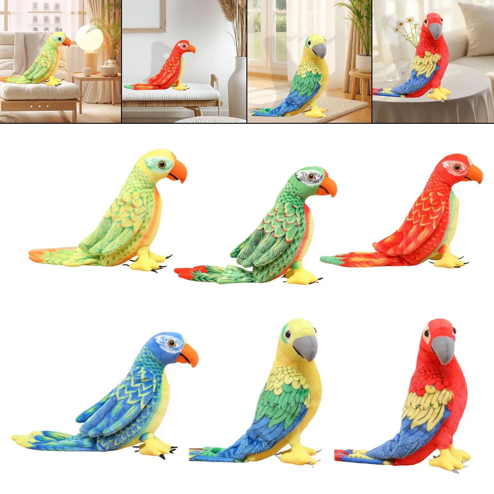 

Плюшевая игрушка Budgerigar, милый реалистичный попугай, милое украшение, плюшевые игрушки с попугаем, детская спальня, подарок на день рождения для девочек и мальчиков