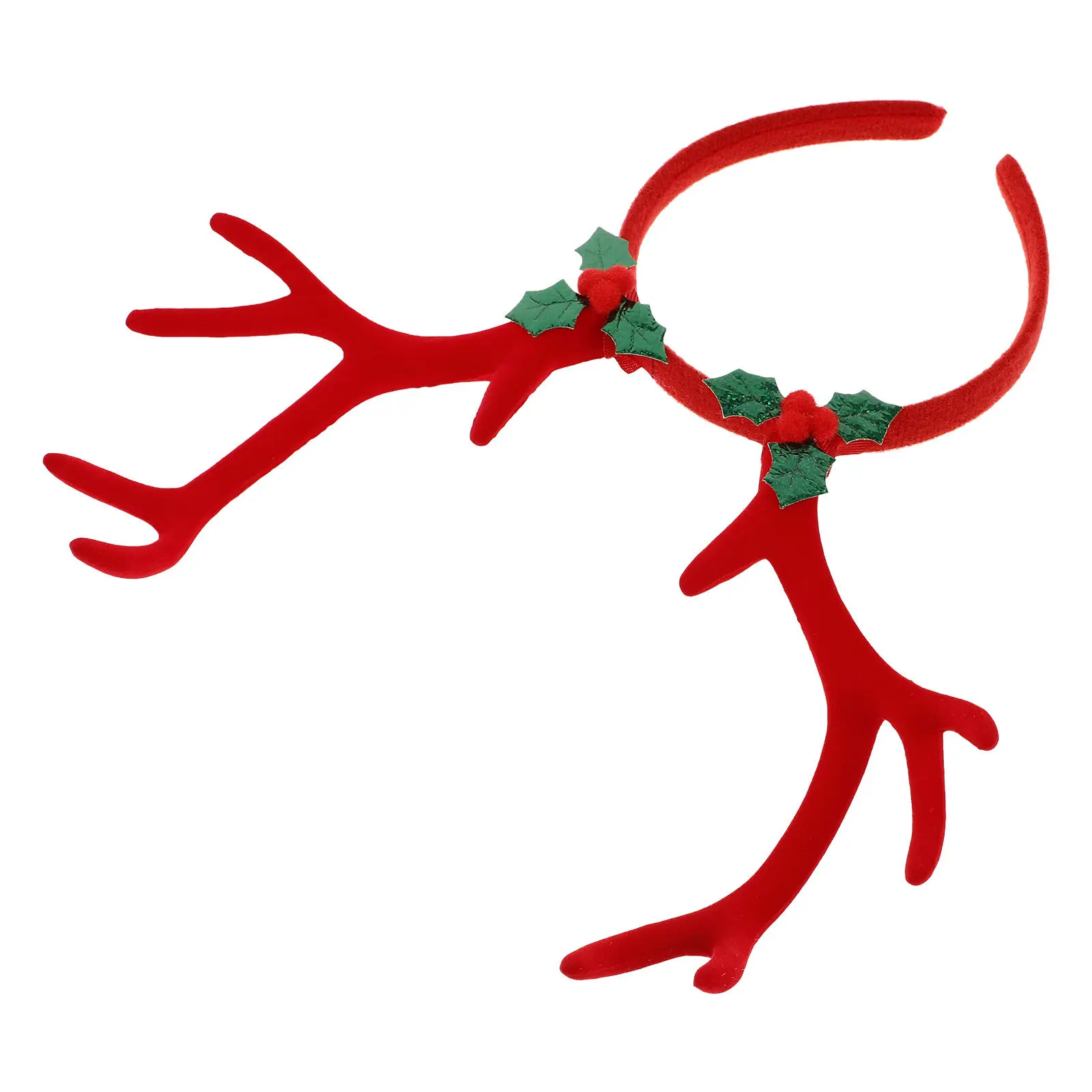 Large Flocking Reindeer Antlers Headband Realistic Christmas Party Deer Horn Costume Accessory Reindeer Antlers Headband