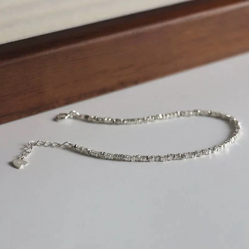 925 Sterling Silver Bracelets for Women Men String Accessories Trend Mini Beads Pendant Party Jewelry Gift