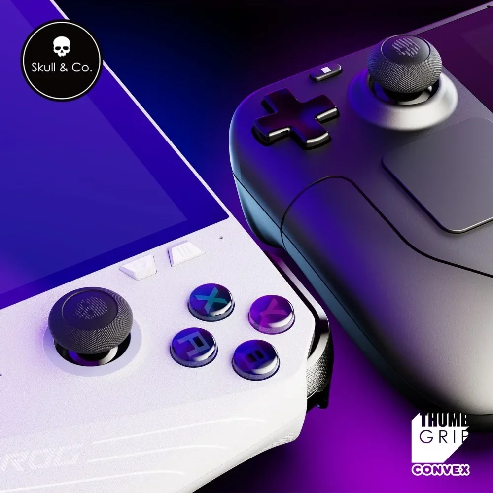 Skull & Co. Convex Thumb Grips Set Skin CQC Joystick Cap Analog Stick Cap Cover for Steam Deck/OLED/ROG Ally/X Games Accessories