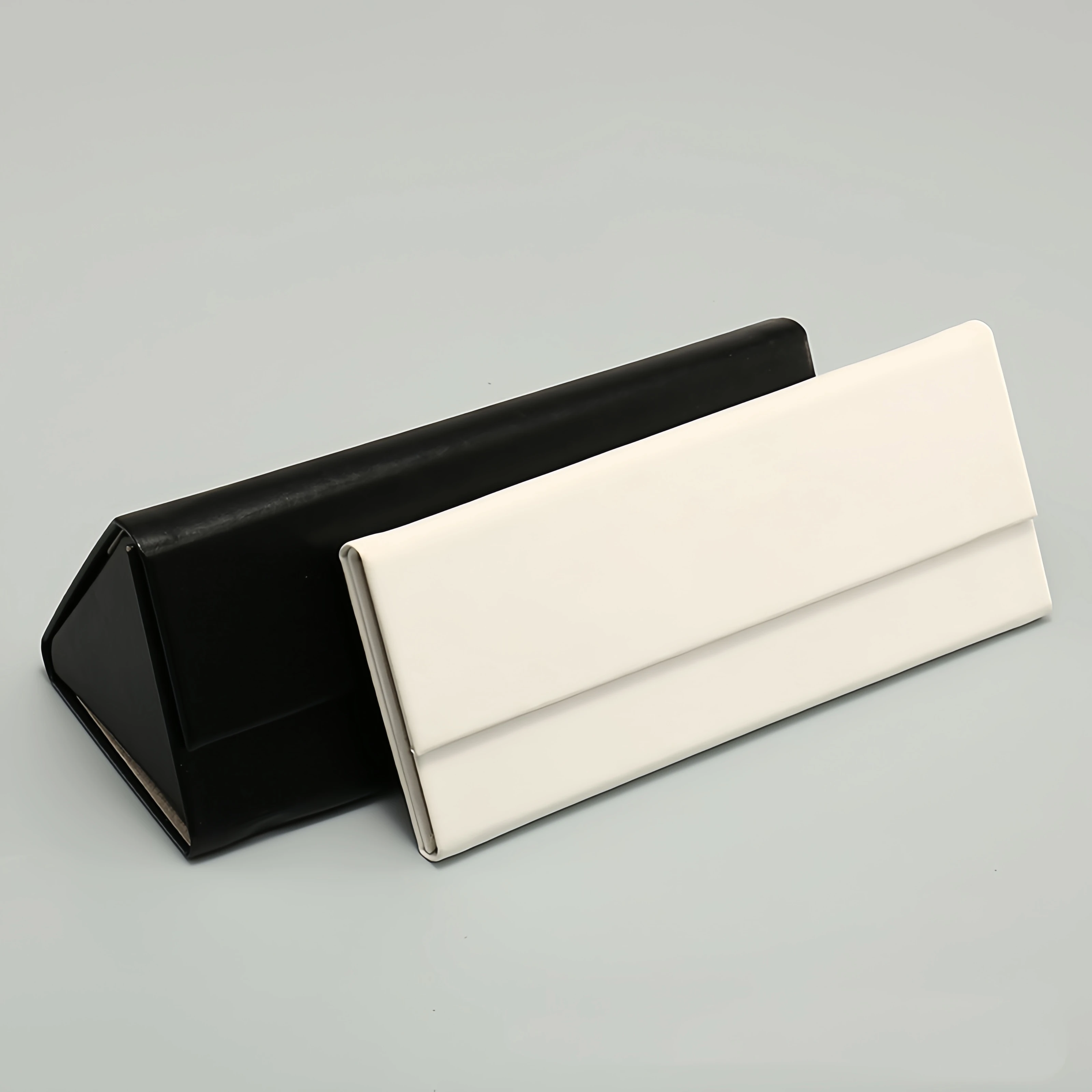 Estojo de óculos dobrável estilo carteira retangular elegante, estojo de óculos de sol portátil resistente à pressão