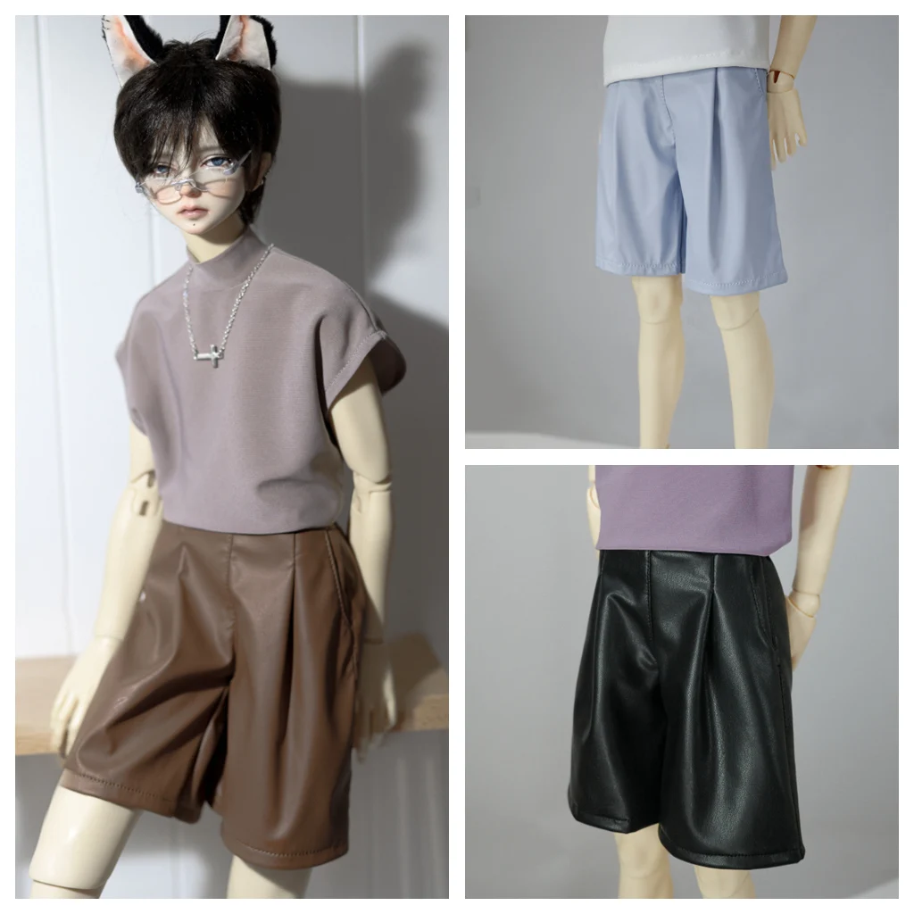 

1/4 1/3 Scale BJD Clothes Casual PU Leather Shorts For BJD/SD MSD SD13 POPO68 SSDF ID75 Uncle Doll Accessories C2123