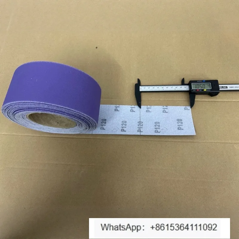 

Easy-to-tear purple sand roll 70x100 small square machine for 70x400 purple ceramic film sandpaper roll