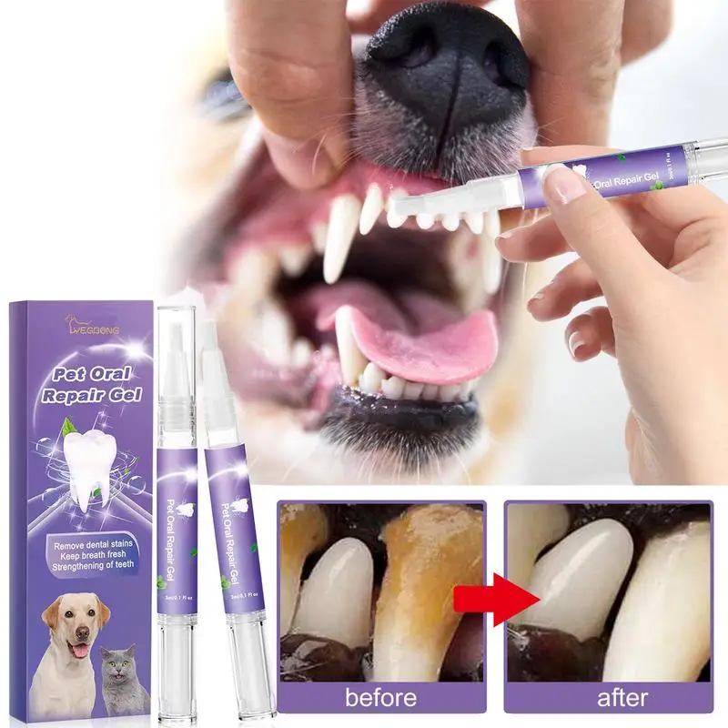 Dog Teeth Cleaning Gel Pet Tooth Paste Teeth Clean Deodorant Cats Oral Solution Puppy Breath Freshener Supplies Pet Accessories