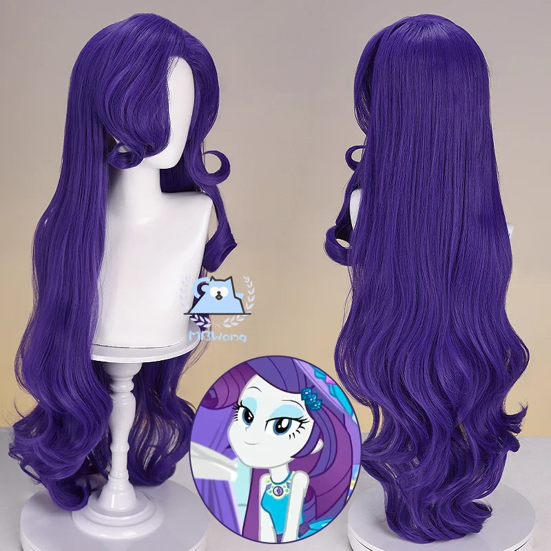 

Anime Little Pony Rarity Cosplay Wig RR Purple Long Hair For Hallowmas Party Comicon Rarity Role Play Wig Adult Women Girl