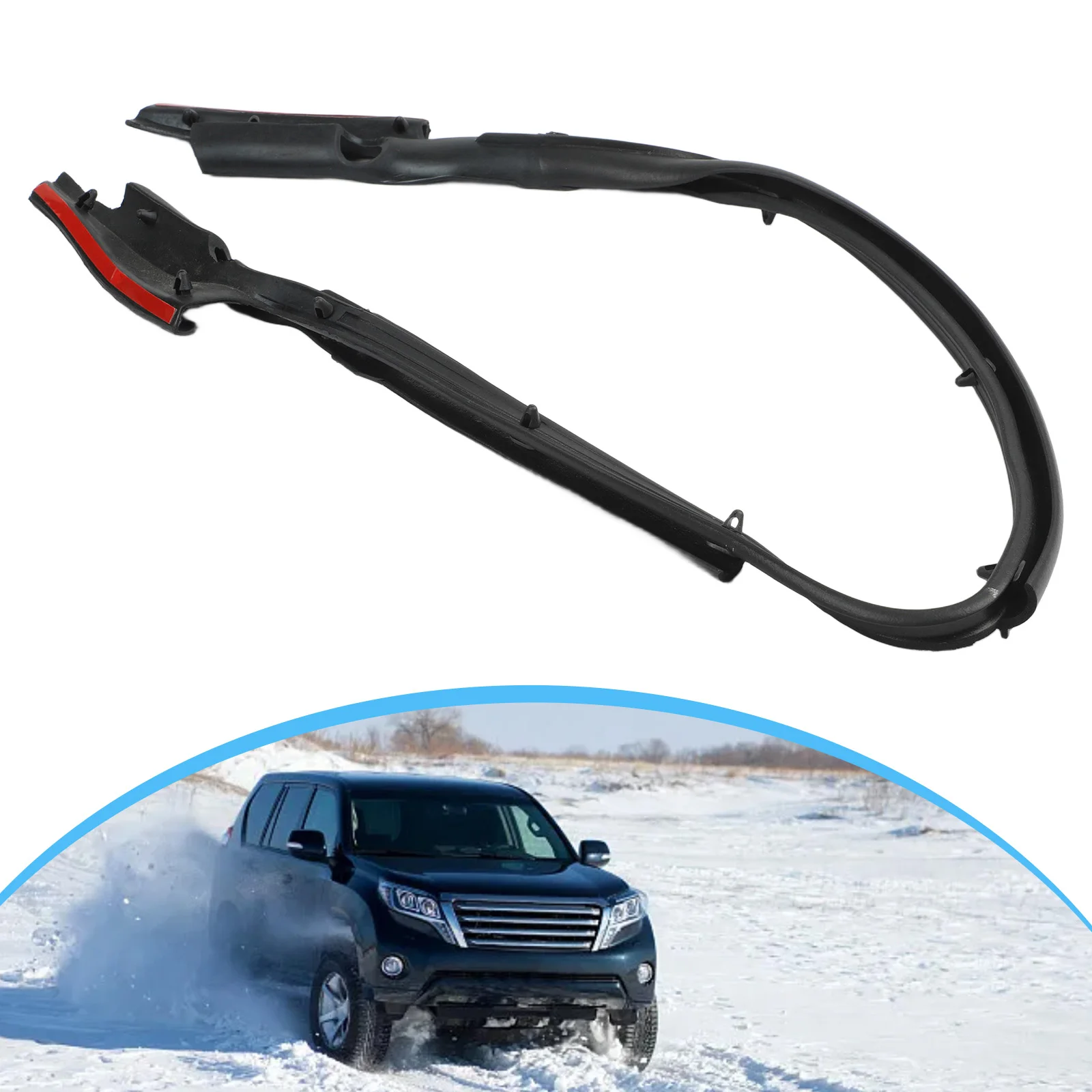 Replacement OEM Radiator to Hood Seal for Toyota For RAV4 2009-2012 Model Number 53395-0R011 Rubber Automotive Seal