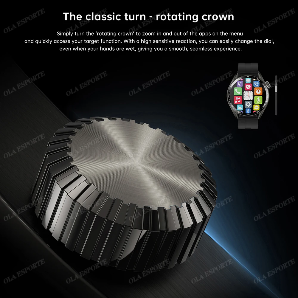 2025 New Smart Watch Men Watch 4 Pro 360*360 HD Screen Heart Rate Bluetooth Call Health Monitoring Sports Waterproof Smartwatch