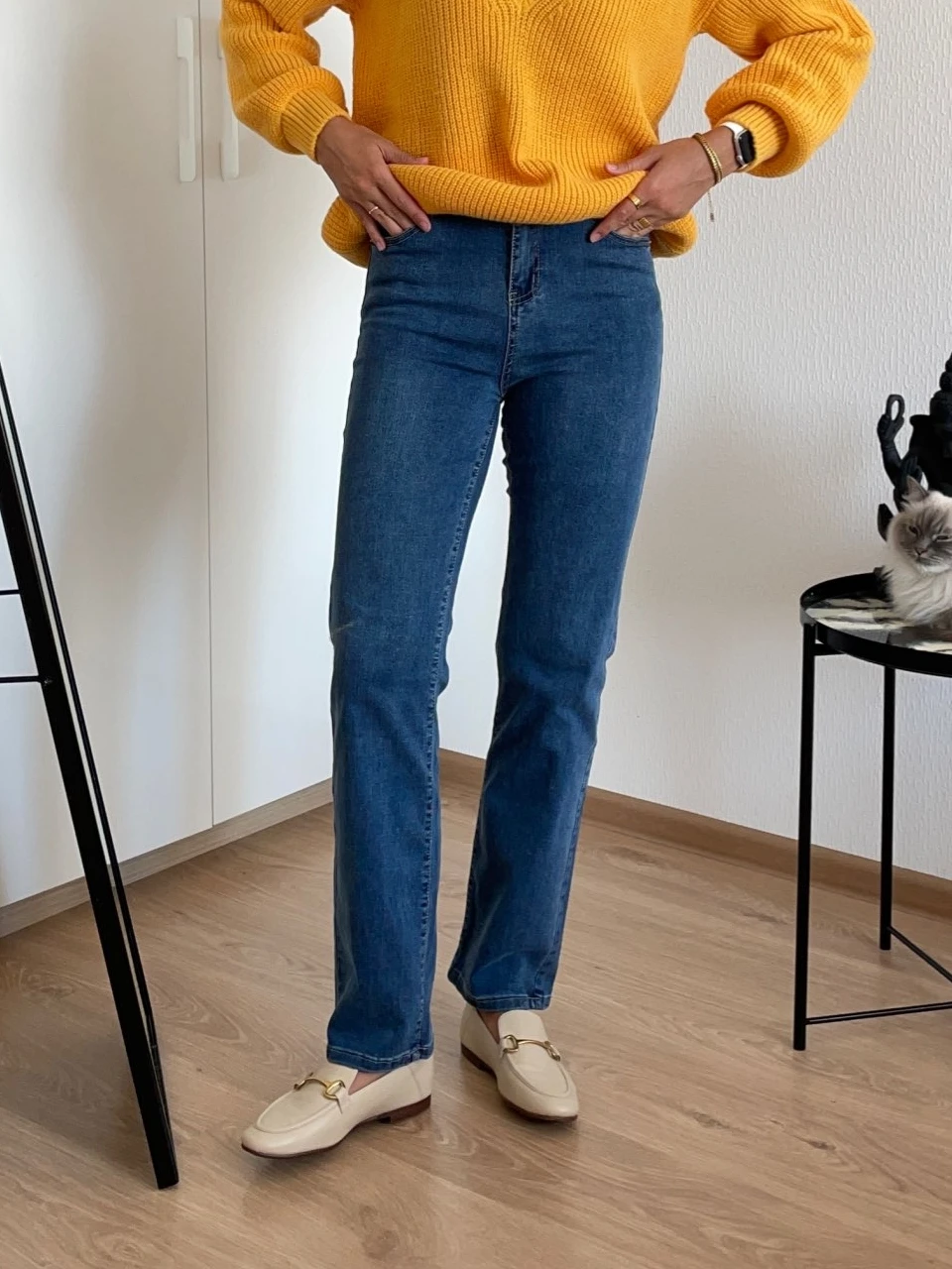 ZHISILAO New High Waist Straight Jeans Women Vintage Classic Boyfriend High Street Full Length Denim Pants 2022