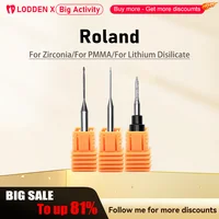 Roland DWX 52D fresas dentales molienda disilicato de litio PMMA Zirconia D4 vástago NC longitud de recubrimiento herramienta de molienda Dental