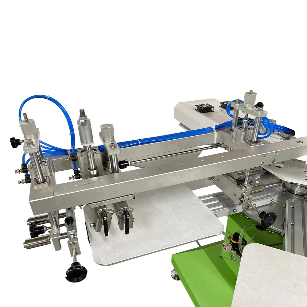 Large Screen Printing Machine Automatic Economical 1 Color 8 Station Flat Bed Screen Printer for Sale