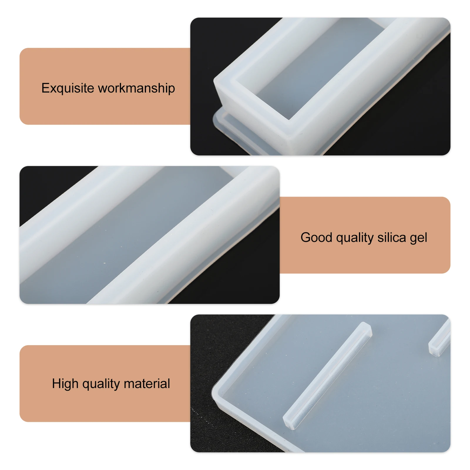 

2 Pcs Crystal Epoxy Mold Diy Craft Resin Unique Silicone Molds Moulds Holder Tray Storage Rack