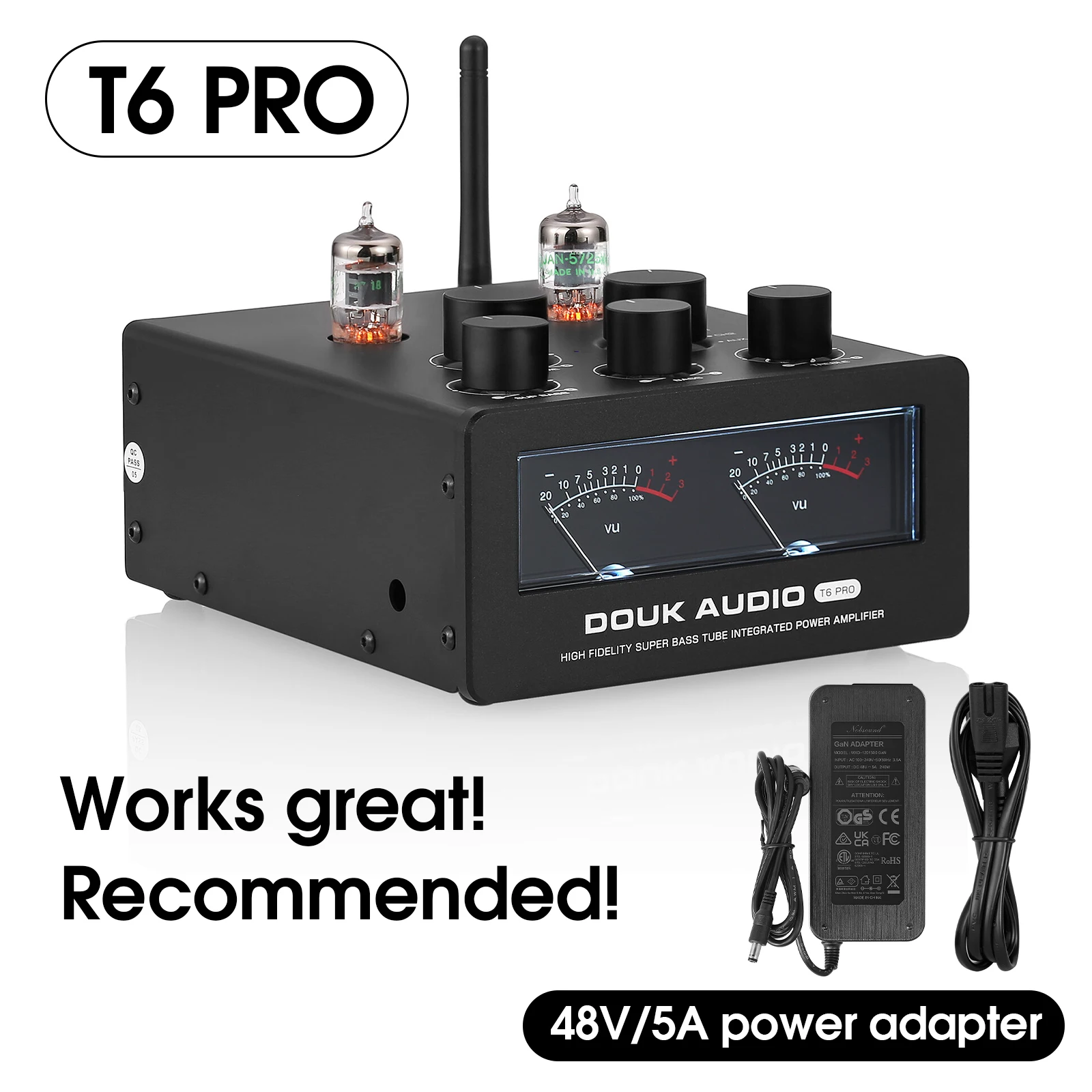 Douk Audio T6PRO HIFI TPA3255 チューブアンプ Bluetooth JAN5725
