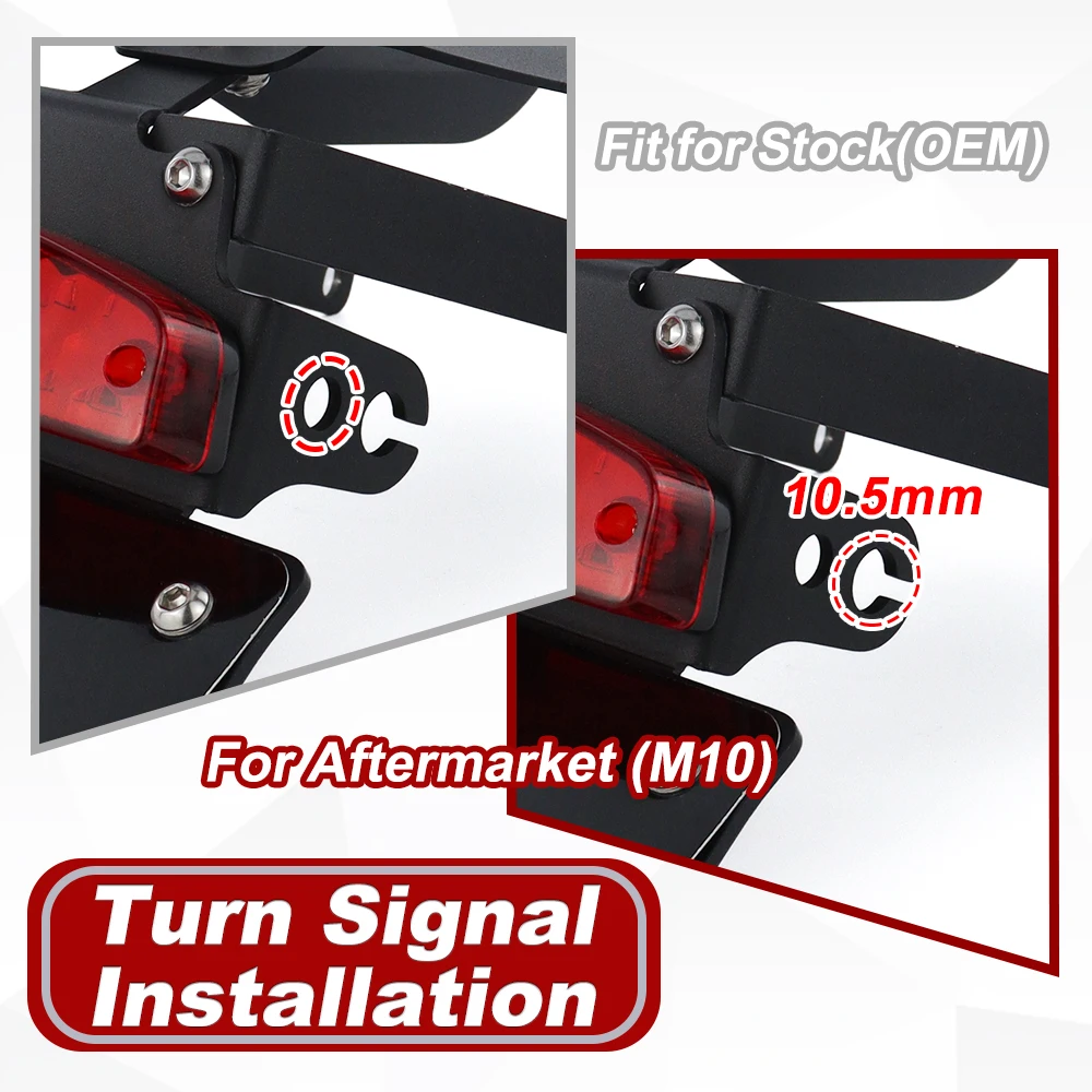 Motorcycle Rear Tail Tidy Fender Eliminator License Plate Holder W/ LED Light Street 750 2015 2016 2017 2018 For Harley Davidson view 4