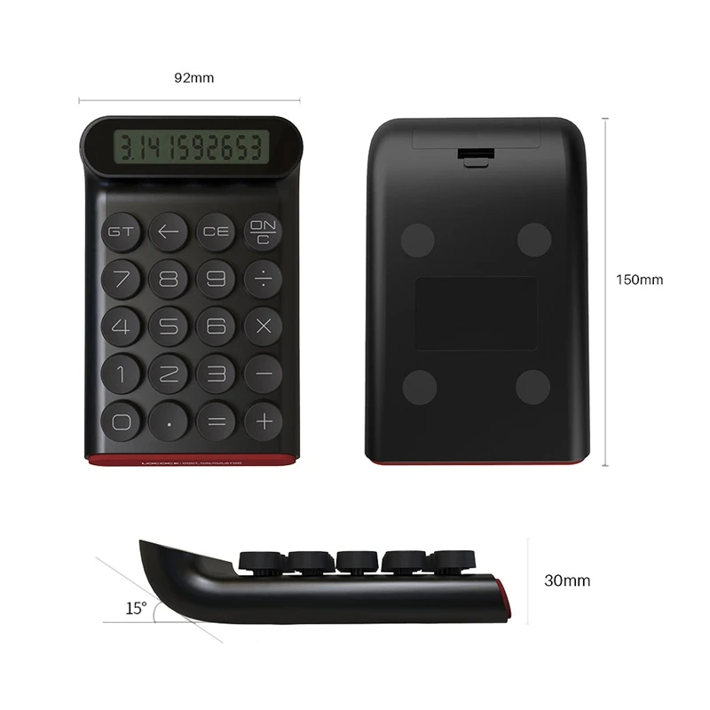 YA-Retro Calculator Mechanical Keyboard Portable Computer 10 Digit LCD Display Financial Office Fashion Calculator