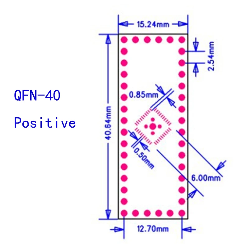 QFN32 QFN40  Patch To In-line Universal  DIP 0.5mm Pitch Conversion Plate