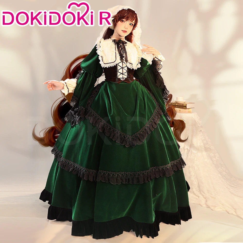 Suiseiseki Cosplay Costume Anime Rozen Maiden Cosplay DokiDoki-R Suiseiseki  Cosplay Wig Women Long Green Dress Costume - AliExpress 200000532