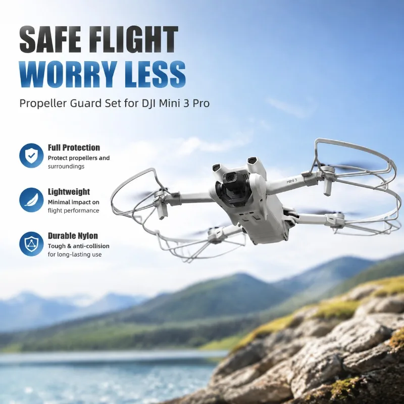 Propeller Protective Cover Anti-collision Ring Blade Sleeve Drone Spare Parts Suitable for DJI MINI 3 MINI 3PRO Practical Aerial